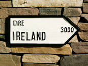 Ireland 3000 miles road sign