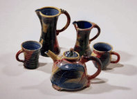 Michael Kennedy Pottery (ceramic) tea set