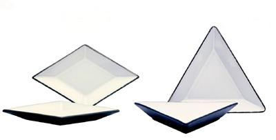 Pottery Stephen Pearce Shanagarry diamond tray & triangle dish