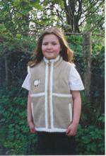 Sheep Embroidered Kids Gilet At Coisfarraige