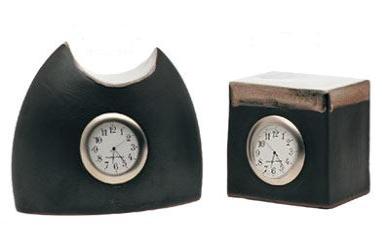 Pottery Stephen Pearce Shanagarry Moon and Cube Clock